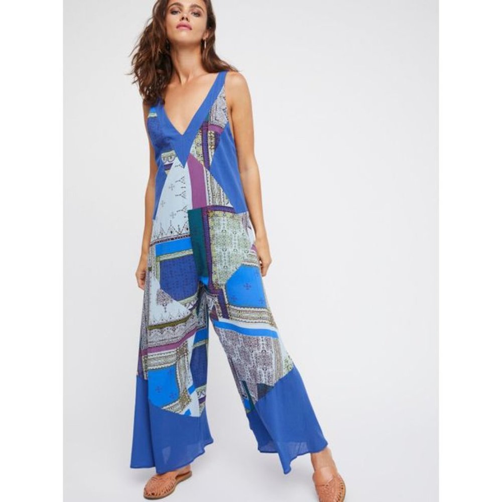 Free people All patched up jumpsuit - Picture 2 of 8